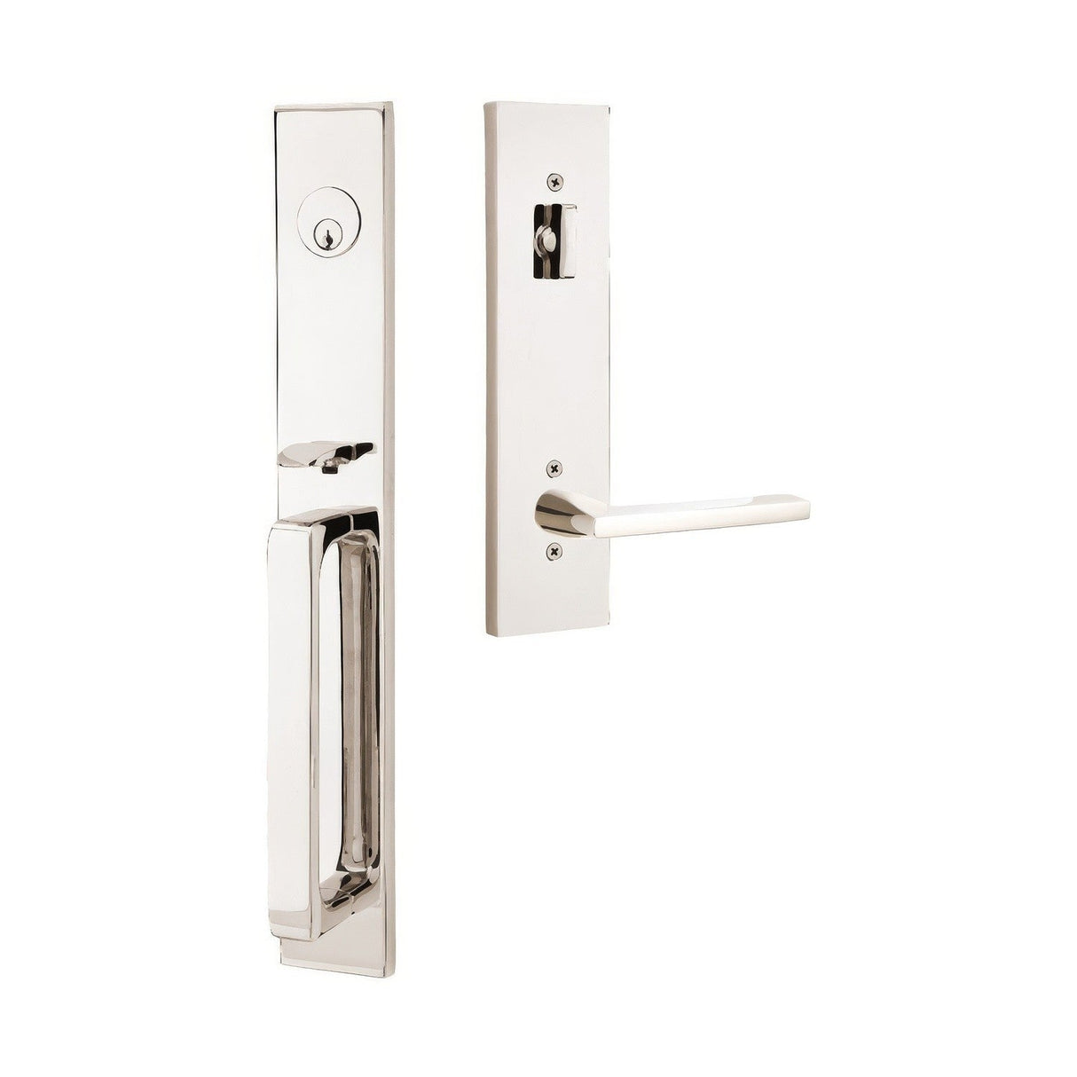 Emtek 4819HLOUS14RH polished nickel lifetime single cylinder handleset