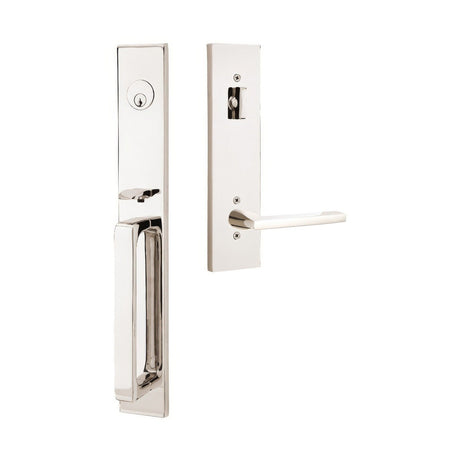 Emtek 4819HLOUS14RH polished nickel lifetime single cylinder handleset
