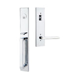 Emtek 4819HLOUS26LH polished chrome single cylinder handleset