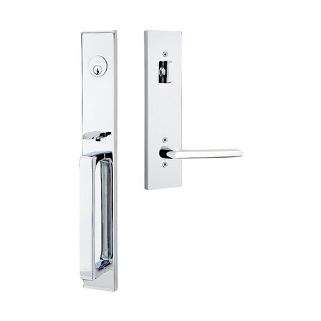 Emtek 4819HLOUS26LH polished chrome single cylinder handleset