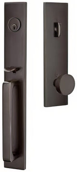 Emtek 4819ROUUS10B oil rubbed bronze single cylinder handleset