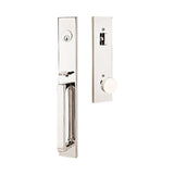 Emtek 4819ROUUS14 polished nickel lifetime single cylinder handleset