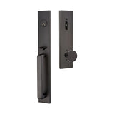 Emtek 4819ROUUS19 flat black single cylinder handleset