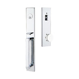 Emtek 4819ROUUS26 polished chrome single cylinder handleset
