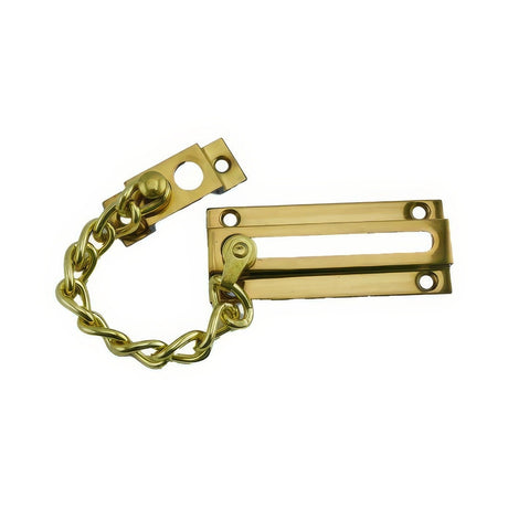 Ives 481B3 chain door guard in polished brass, additional view