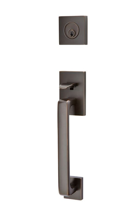 Emtek Knob 2-3/8" and 2-3/4" Backset Single Cylinder Baden Tubular Handleset - Reversible in Oil Rubbed Bronze