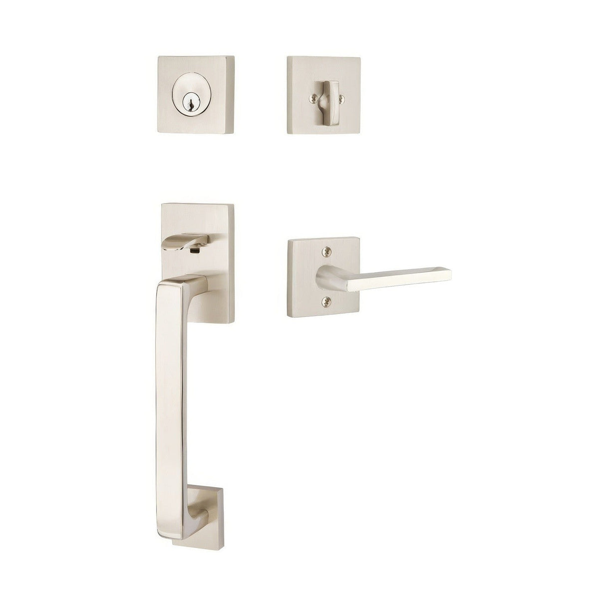 Emtek 4820HLOUS15RH satin nickel single cylinder handleset