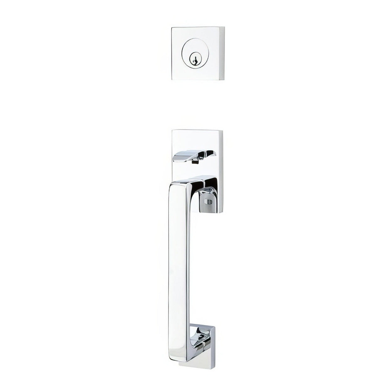 Emtek 4820HLOUS26RH polished chrome single cylinder handleset