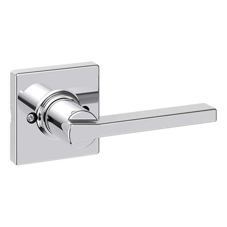 Kwikset Casey Half Dummy Door Lever with Square Rose in Satin Nickel