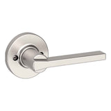 Kwikset Casey Half Dummy Door Lever with Round Rose in Satin Nickel