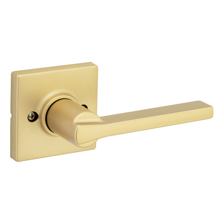 Kwikset Casey Half Dummy Door Lever with Square Rose in Bright Chrome