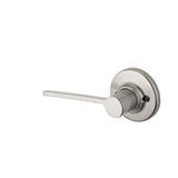 Kwikset Ladera Half Dummy Door Lever with Round Rose in Satin Nickel