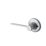 Kwikset Ladera Half Dummy Door Lever with Round Rose in Satin Chrome
