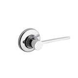 Kwikset Ladera Half Dummy Door Lever with Round Rose in Bright Chrome