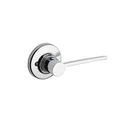 Kwikset Ladera Half Dummy Door Lever with Round Rose in Bright Chrome
