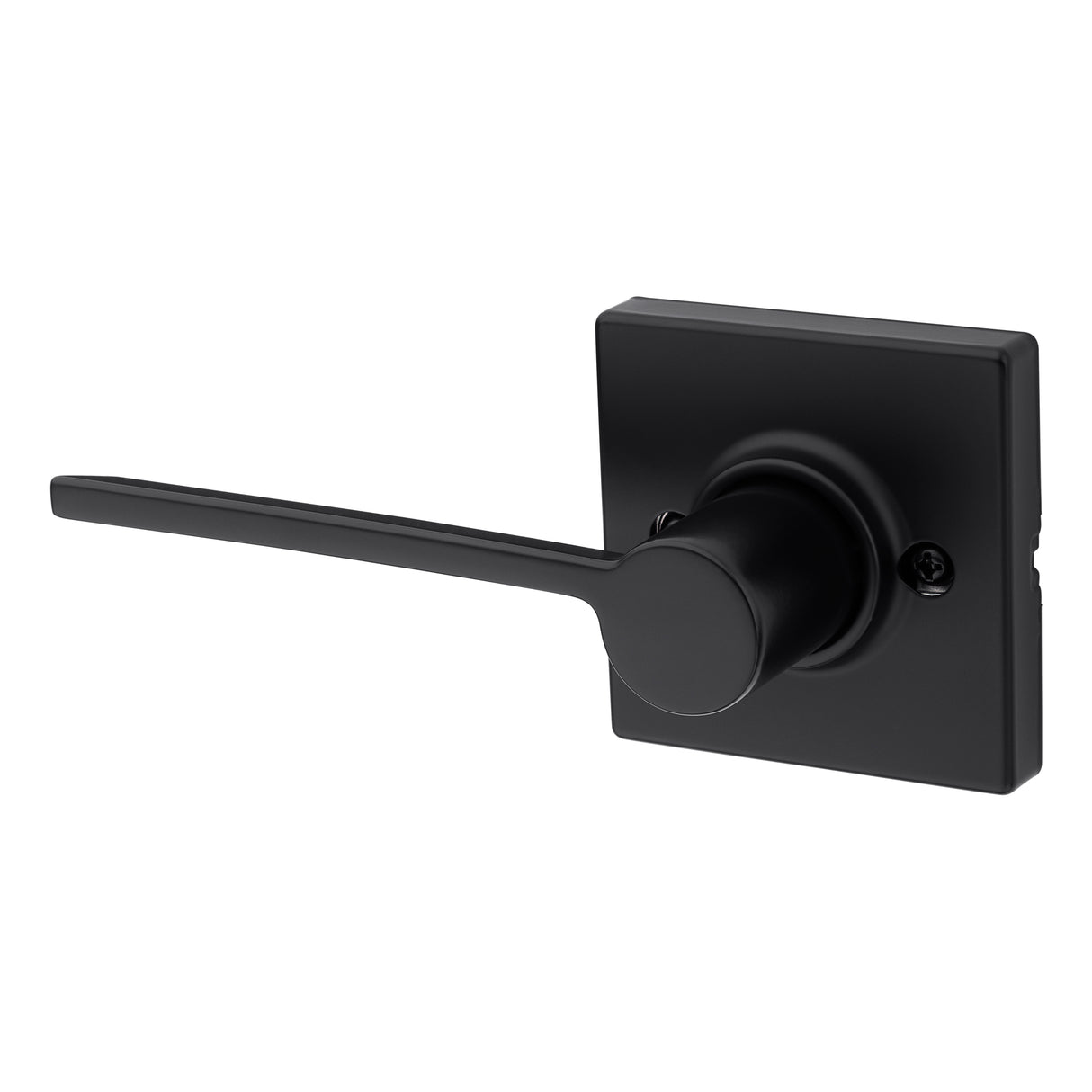 Kwikset Ladera Half Dummy Door Lever with Square Rose in Matte Black