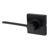 Kwikset Ladera Half Dummy Door Lever with Square Rose in Matte Black