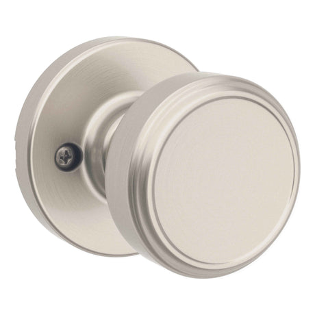 Kwikset Maven Half Dummy Door Knob in Satin Nickel