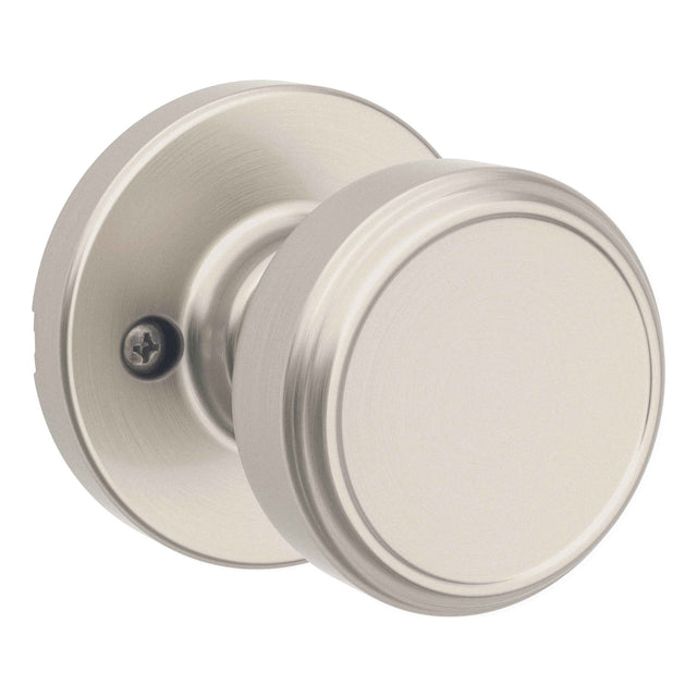 Kwikset Maven Half Dummy Door Knob in Satin Nickel