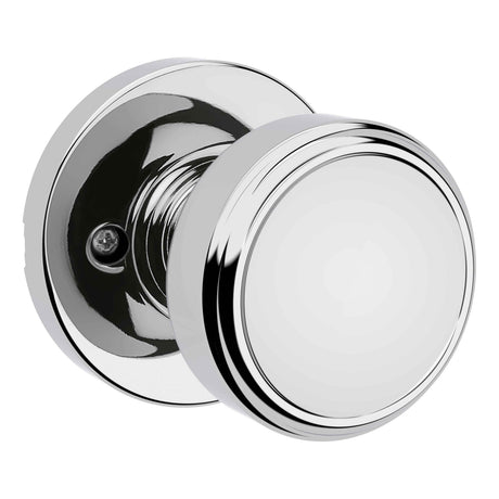 Kwikset Maven Half Dummy Door Knob in Bright Chrome