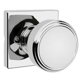Kwikset Maven Half Dummy Door Knob in Bright Chrome