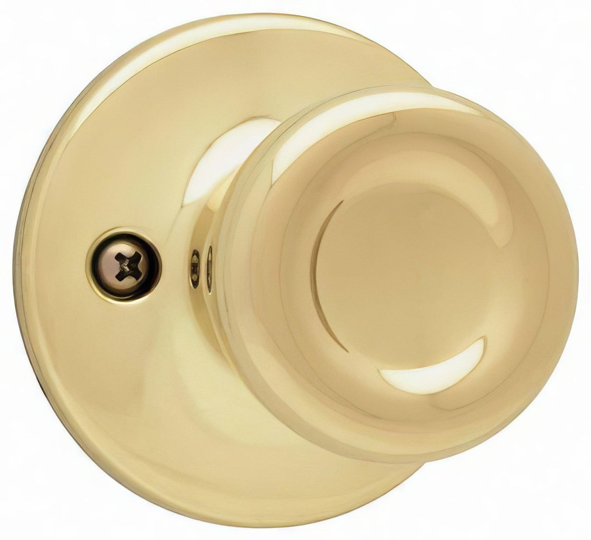 Kwikset 488T-3 polished brass single dummy door knob