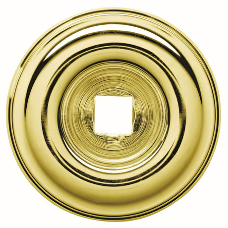 Baldwin 4902031 unlacquered brass cabinet knob backplate