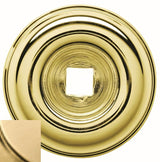 Baldwin 4902044 Round cabinet knob backplate in polished brass, additional view