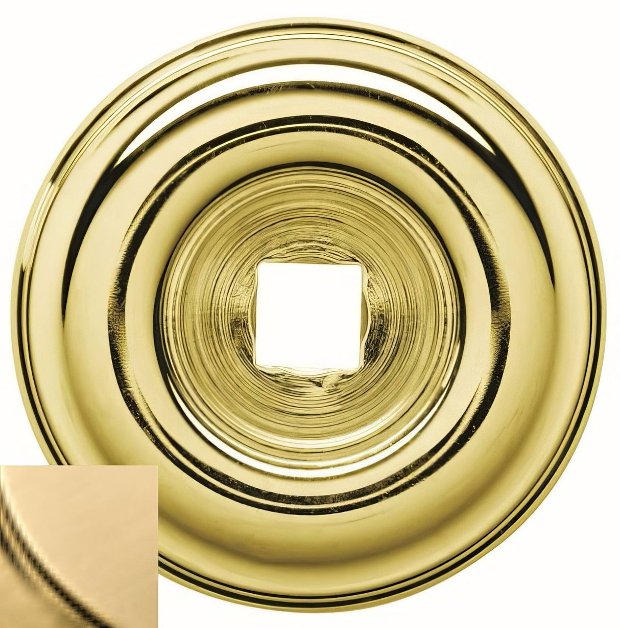 Baldwin 4902044 lifetime satin brass cabinet knob backplate