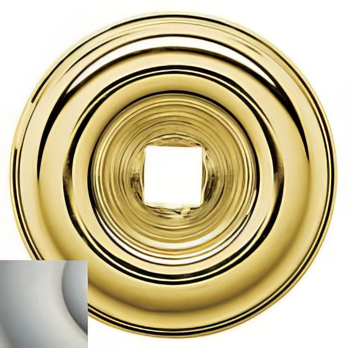 Baldwin 4902150 satin nickel cabinet knob backplate