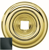 Baldwin 4902190 satin black cabinet knob backplate