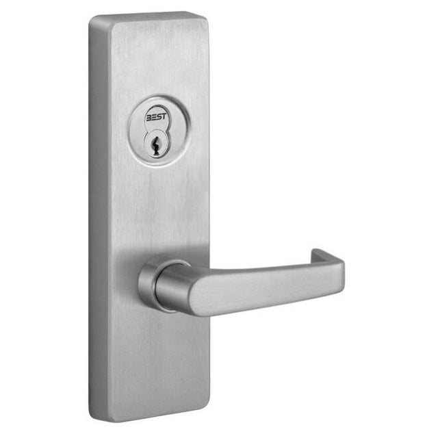 Stanley 4908A630RHR satin stainless steel keyed entry exterior trim