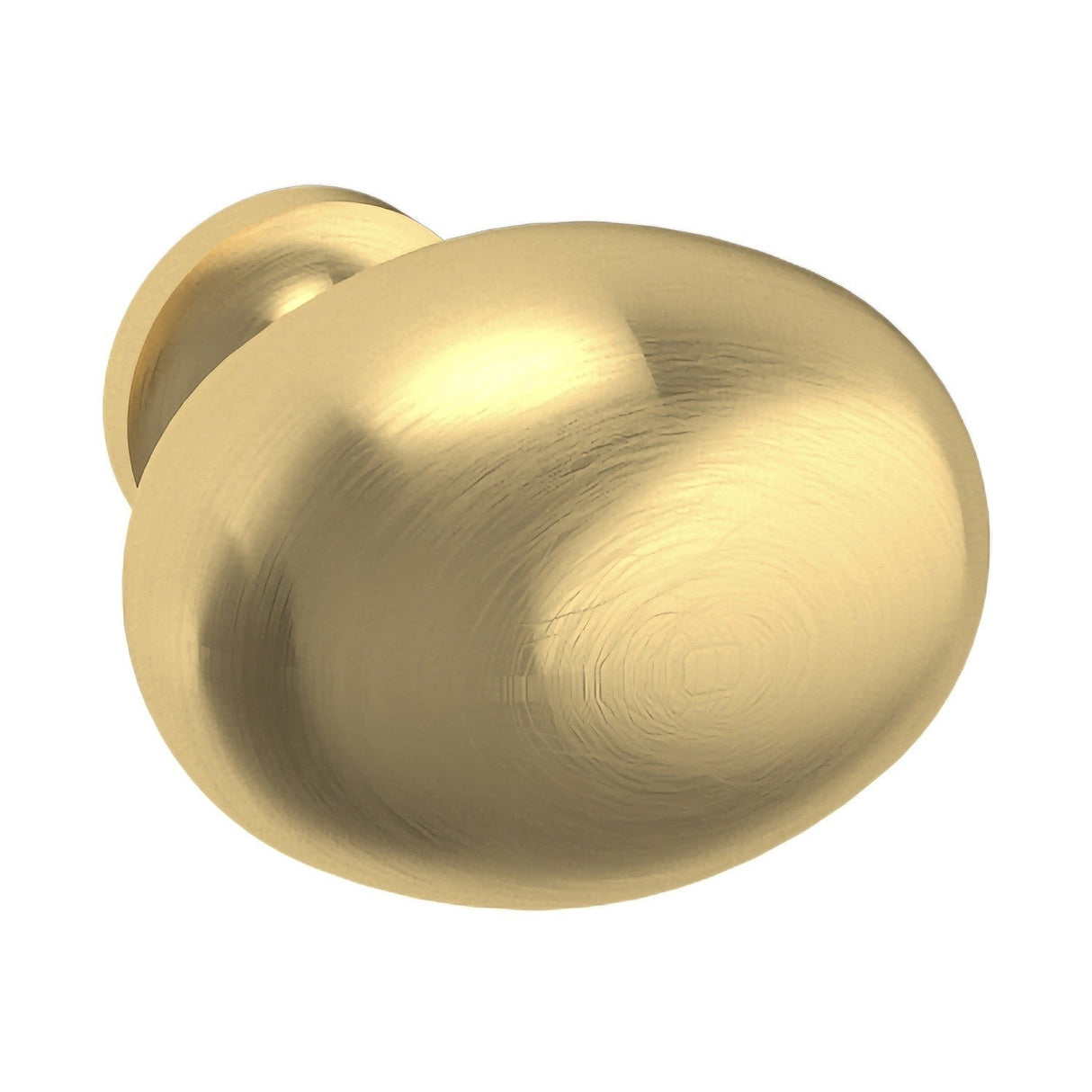 Baldwin 4913044 Pval oval cabinet knob in polished brass, additional view