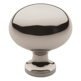 Baldwin 4913055 Pval oval cabinet knob in satin stainless, additional view