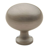 Baldwin 4913150 Pval oval cabinet knob in satin stainless, additional view