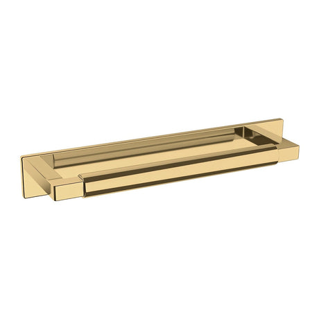 Baldwin 4927031 unlacquered brass cabinet pull backplate