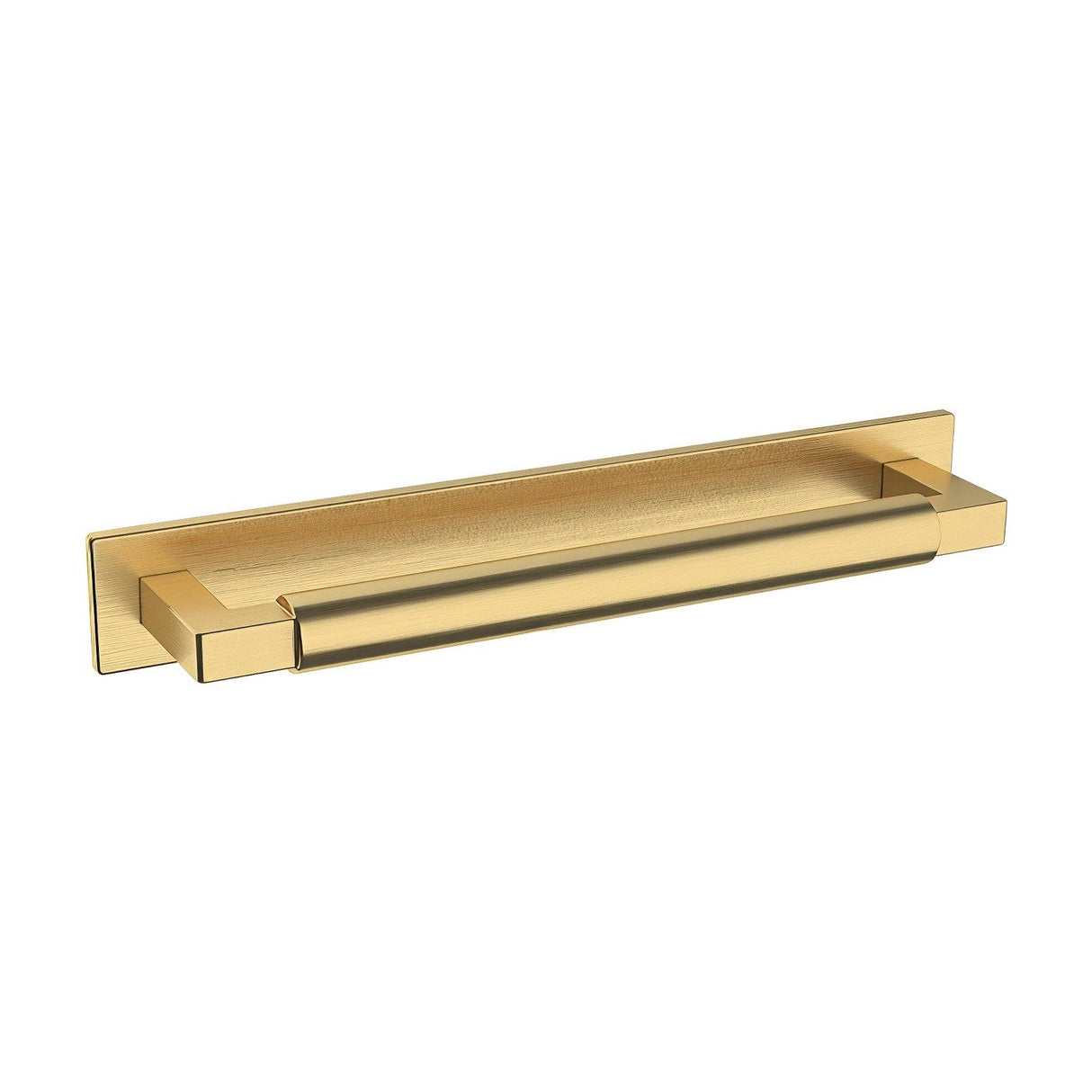 Baldwin 4927044 cabinet pull backplate in polished brass, additional view