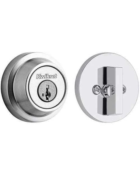 Kwikset 660RDT Single Cylinder Round Deadbolt SmartKey in Bright Chrome
