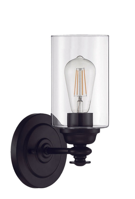 Craftmade 49801-FB-C flat black wall sconce