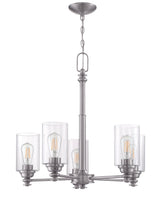 Craftmade 49825-BNK-C brushed polished nickel chandelier