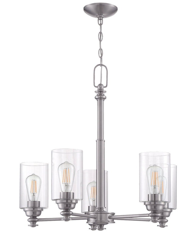 Craftmade 49825-BNK-C brushed polished nickel chandelier