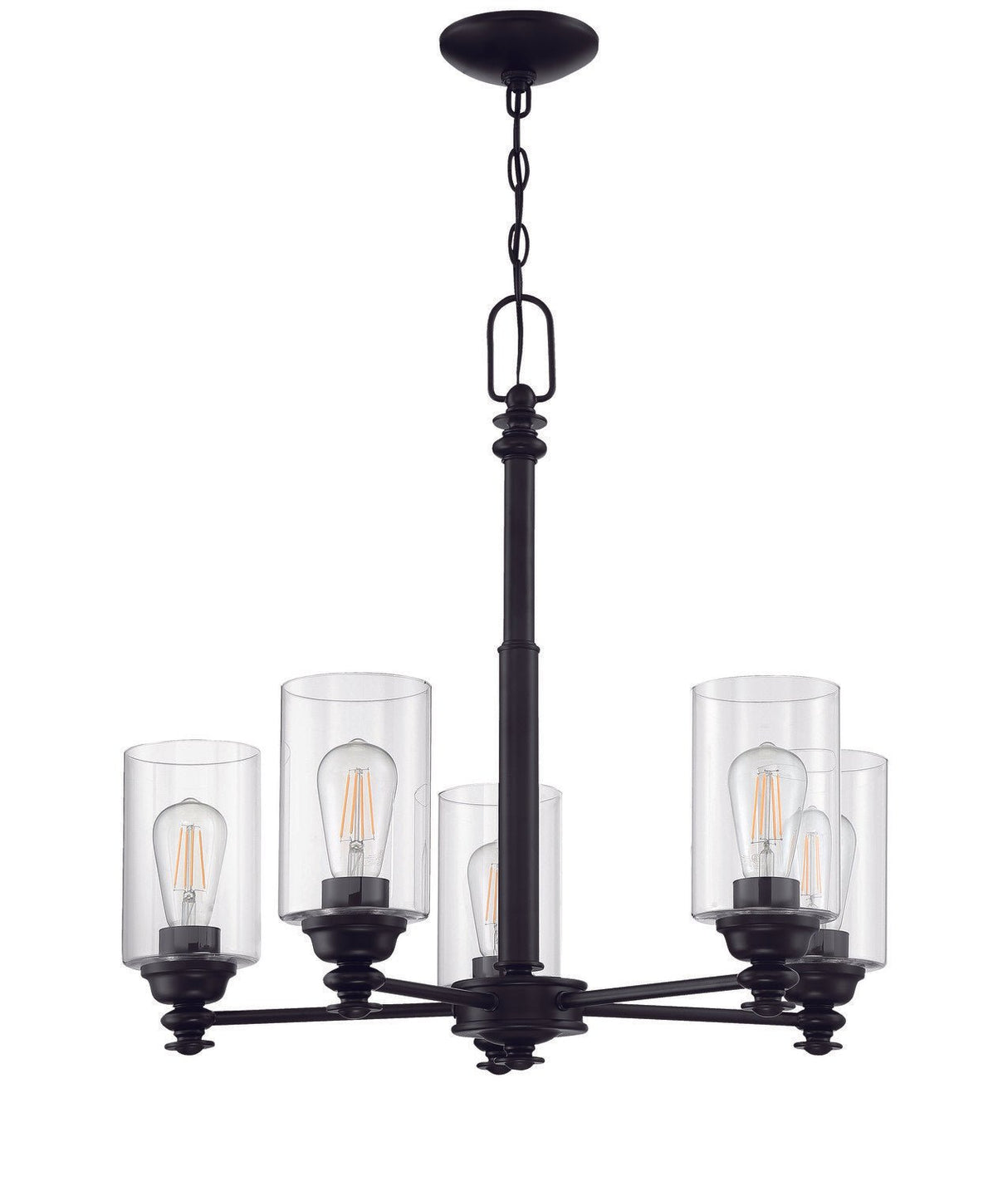 Craftmade 49825-FB-C flat black chandelier