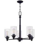 Craftmade 49825-FB-C flat black chandelier