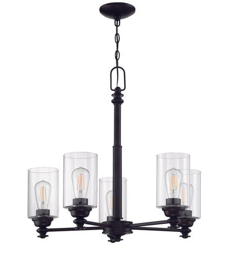 Craftmade 49825-FB-C flat black chandelier