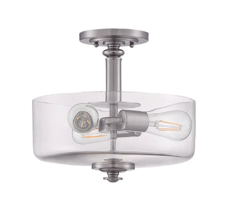 Craftmade 49853-BNK-C brushed polished nickel convertible semi flush