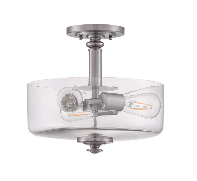 Craftmade 49853-BNK-C brushed polished nickel convertible semi flush