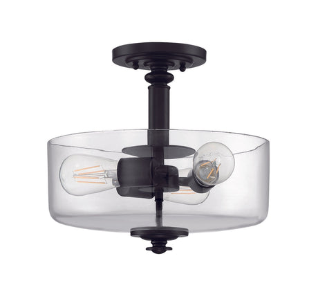 Craftmade 49853-FB-C flat black convertible semi flush