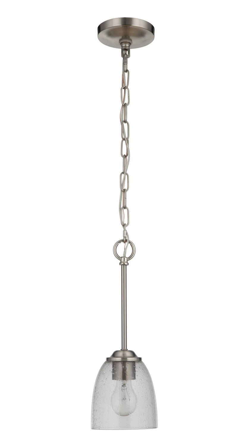 Craftmade 49991-BNK Serene 1 Light Mini Pendant Brushed Polished Nickel