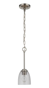 Craftmade 49991-BNK Serene 1 Light Mini Pendant Brushed Polished Nickel