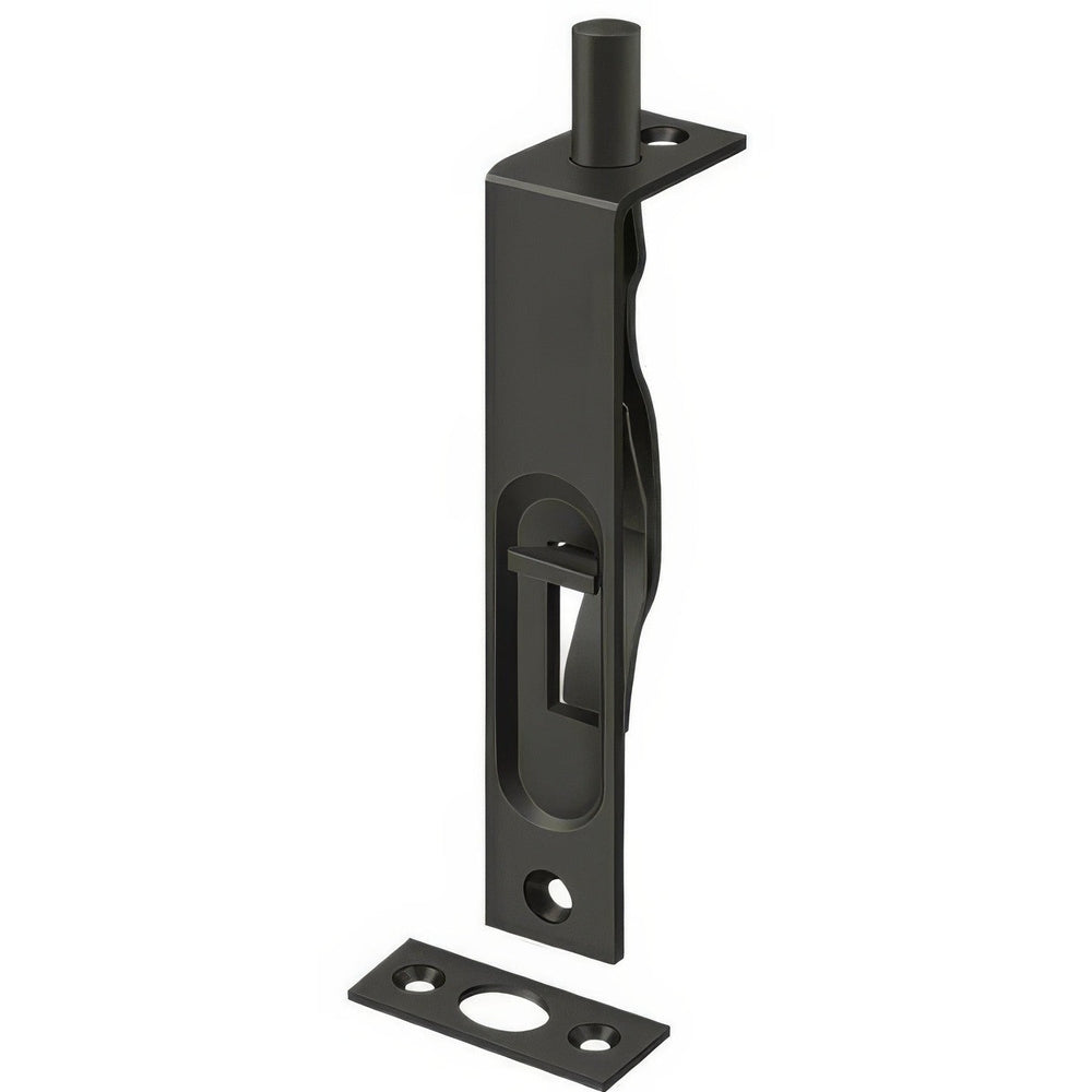 Deltana 4FBS10B oil rubbed bronze flush bolt
